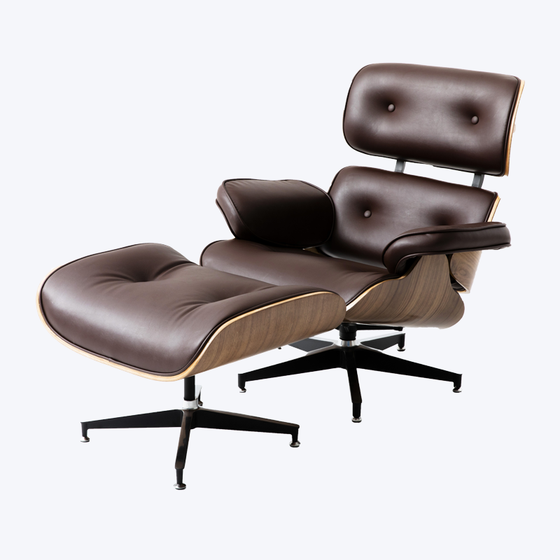 Klasszikus eames nyugágy fa nyugágy és oszmán GK85